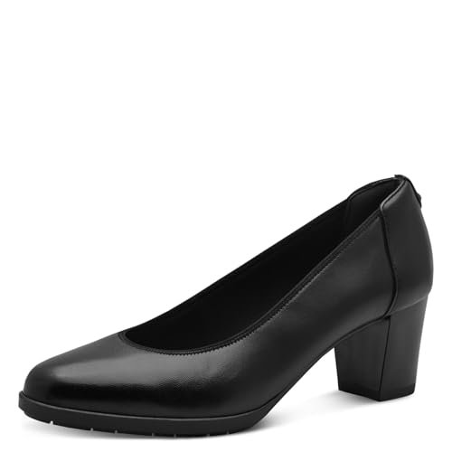 Tamaris Damskie czółenka 1-22451-44, czarne skóry, 41 EU, czarna skóra, 41 EU