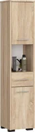 Szafki łazienkowe - Fabryka Mebli Akord SŁUPEK REGAŁ ŁAZIENKOWY FIN 2D 1SZ 1W DĄB SONOMA - miniaturka - grafika 1