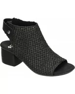 Sandały damskie - SANDAŁY RIEKER - 910179-01 BLACK - Rieker - miniaturka - grafika 1
