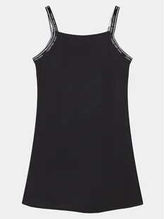 Calvin Klein Jeans Sukienka letnia Logo Tape IG0IG02474 Czarny Regular Fit - Sukienki i spódniczki dla dziewczynek - miniaturka - grafika 1