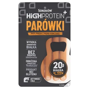 Sokołów High Protein+ Parówki 200 g - Kiełbasa i wędliny - miniaturka - grafika 1