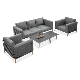 Komplet wypoczynkowy RADISSON CAFFE Grey - Furrore - Meble ogrodowe - miniaturka - grafika 1
