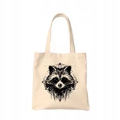 Torby męskie - TORBA shopper "Szop pracz" Bawełniana - miniaturka - grafika 1