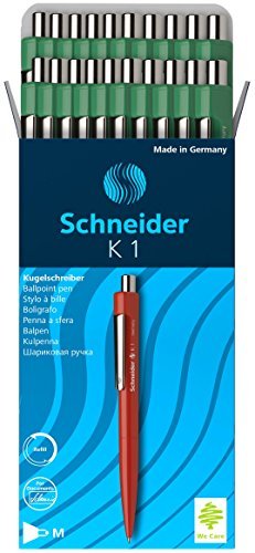 Schneider K1-3154 wysuwany długopis nieusuwalny zestaw 20 średnich stalówek zielony