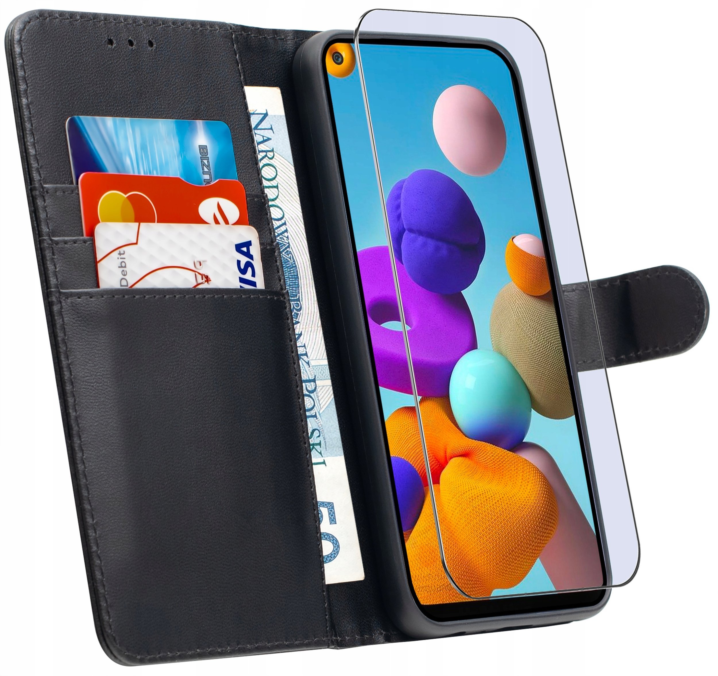 ETUI do Samsung A21s SKÓRZANE PORTFEL BOOK TOKRA CASE CLASSIC + SZKŁO