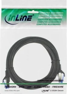 InLine InLine® Patch cable armoured, U/FTP, Cat.6A, black, 7.5m - Patchcordy - miniaturka - grafika 1