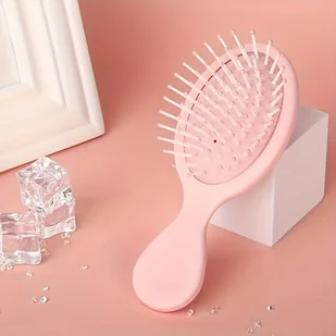 TEMU 1 Mini Szczotka do Włosów Podróżna z Poduszką Powietrzną i Masażerem Skóry Głowy - Ergonomiczny Kompaktowy Design, Rękojeść ABS Plastikowa - Szczotki i grzebienie do włosów - miniaturka - grafika 1