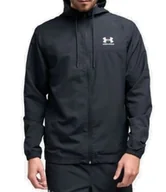 Kurtki męskie - Czarna Męska Kurtka Wiatrówka Under Armour Z Kapturem rozmiar M - miniaturka - grafika 1