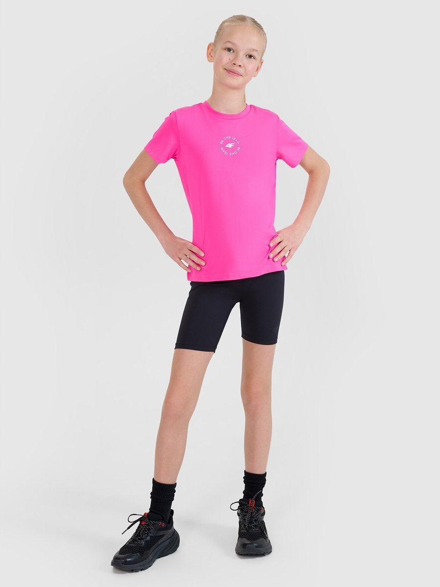 T-SHIRT DZIEWCZĘCY 4F KOSZULKA SPORTOWA 146/152 TFTSF1185 SS25