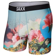 Majtki męskie - Bokserki męskie sportowe SAXX VOLT Boxer Brief poranne kwiaty – niebieskie - miniaturka - grafika 1