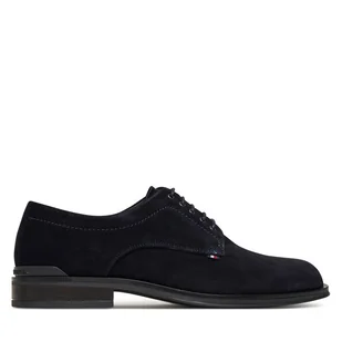 Półbuty Tommy Hilfiger Corporate Derby FM0FM05582 Granatowy - Półbuty męskie - miniaturka - grafika 1