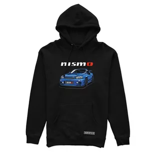 Czarna bluza z kapturem NISSAN Skyline R34 Nismo-S - Odzież do sportów motorowych - miniaturka - grafika 1