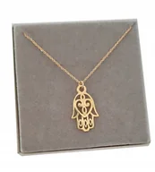 Naszyjniki - HAMSA RĘKA FATIMY talizman na szczęście 45 cm - miniaturka - grafika 1