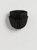 Czapki damskie - Reserved - Pikowany ołnierz z kapturem - czarny - miniaturka - grafika 1