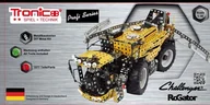 Zabawki konstrukcyjne - Tronico Toys GmbH tronico 10078 metalowe zestaw budowlany montaż pola strzykawki Challenger rogator 645B, seria Profi, skala 1: 16, 1577-częściowy z kierownicą z 4 koła jezdnego, żółty - miniaturka - grafika 1