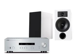 Yamaha A-S201 (srebrny) + Tesi 3 (biały) - Zestawy stereo - miniaturka - grafika 1