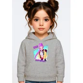 Bluzy dla dziewczynek - BLUZA DZIECIĘCA HUNTRIX RUMI KPOP 122-128 Z KAPTUREM BAWEŁNIANA JAKOŚĆ - miniaturka - grafika 1