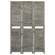 Parawany - Lumarko Parawan 3-panelowy, szary, 106,5x166 cm, lite drewno! - miniaturka - grafika 1