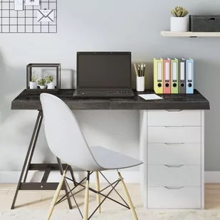 vidaXL Blat stołu, ciemnoszary, 120x40x6 cm, lite drewno dębowe - Meble modułowe i akcesoria - miniaturka - grafika 1