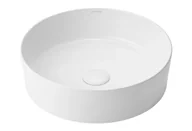 Umywalki - Umywalka nablatowa Uptrend Lynx 40 cm okrągła biały połysk UP4024 - miniaturka - grafika 1