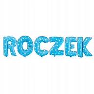 Baby shower i roczek - BALONY ZESTAW DEKORACJI BALONY ROCZEK pierwsze 1 urodziny niebieski foliowy - miniaturka - grafika 1