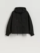 Kurtki damskie - Reserved - Kurtka z kapturem - czarny - miniaturka - grafika 1