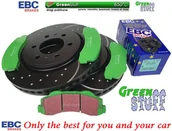 Tarcze hamulcowe - Przednie klocki GreenStuff + NAWIERCANE NACINANE tarcze hamulcowe EBC seria GD Ford F-150 2010- - miniaturka - grafika 1