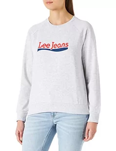 Lee bluza damska crew, Gris (Sharp Grey Mele 03), XL - Bluzy damskie - miniaturka - grafika 1
