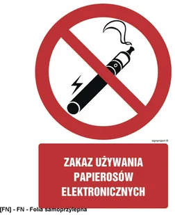 SIGNPROJECT GC080 - Zakaz palenia na terenie obiektu 500x750 - Tablice BHP - miniaturka - grafika 1