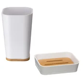 Kubki na szczoteczki do zębów - 5five Simple Smart Akcesoria łazienkowe pojemnik na szczoteczki do zebów i mydelniczka 140748 - miniaturka - grafika 1