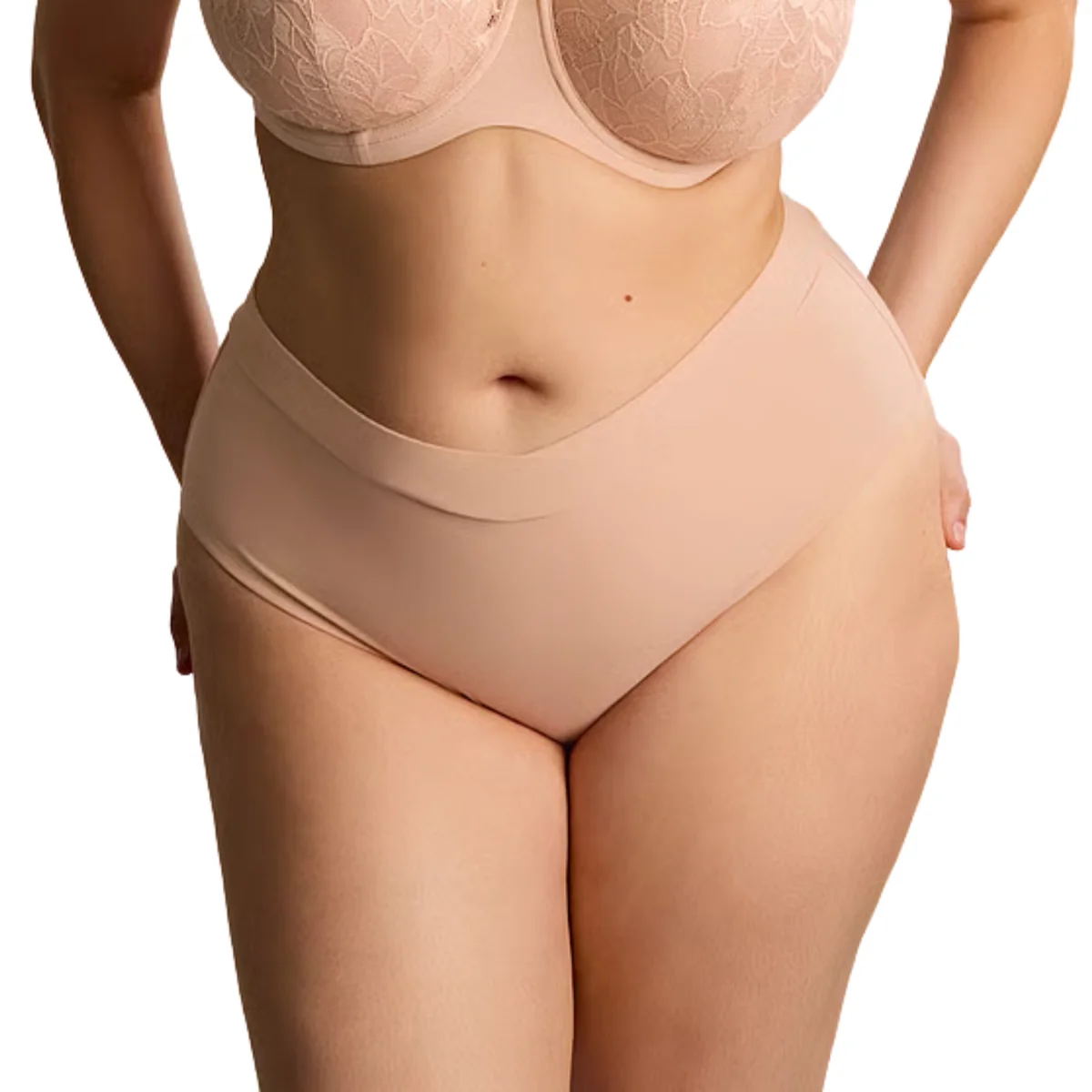 Majtki wysokie gładkie Sculptresse DEEP BRIEF Cameo rose bezszwowe 42
