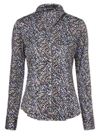 Koszule damskie - Franco Callegari - Bluzka damska  łatwa w prasowaniu, biały|niebieski|wielokolorowy - miniaturka - grafika 1