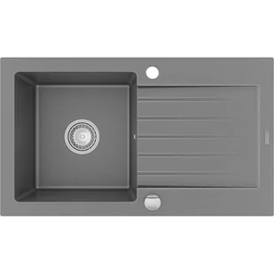 Mexen Pablo zlewozmywak granitowy 1-komorowy z ociekaczem 752 x 436 mm, szary - 6510751010-71 - Zlewozmywaki - miniaturka - grafika 1