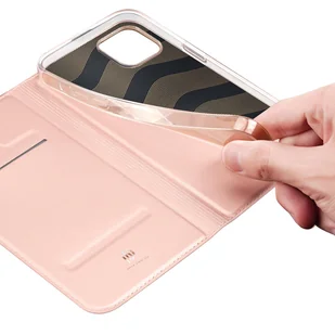 Dux Ducis Skin Pro kabura etui pokrowiec z klapką iPhone 14 Max różowy - Etui i futerały do telefonów - miniaturka - grafika 7