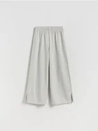 Spodnie i spodenki dla dziewczynek - Reserved - Spodnie dresowe - jasnoszary - miniaturka - grafika 1