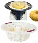 Akcesoria i części AGD - Forma na babkę do Varoma Thermomix TM6 TM5 silikonowa BEZ USZTYWNIENIA kolor kremowa - miniaturka - grafika 1