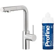 Baterie kuchenne - KFA Armatura DUERO PURE BASIC PULL-OUT 6623-113-22 Inox Stal nierdzewna - miniaturka - grafika 1