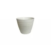 Donice - Doniczka Fala z podstawkiem 13 cm biała - miniaturka - grafika 1