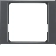 Gniazdka elektryczne - Hager Polo Pierścień przejściowy do płytki centralnej 50 x 50 mm antracyt mat lakierowany K.1 11087106 11087106 - miniaturka - grafika 1