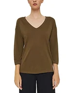 Koszulki i topy damskie - ESPRIT Collection T-shirt damski, 355/ciemny khaki., XS - miniaturka - grafika 1