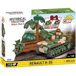 Cobi 2719 Czołg Renault R-35 francuski lekki czołg piechoty oznaczenia 2w1 - Klocki - miniaturka - grafika 1