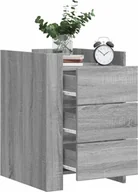 Szafki nocne - vidaXL Szafka nocna szara sonoma 45x50x65 cm Materiał drewnopochodny - miniaturka - grafika 1