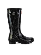 Buty dla dziewczynek - Hunter Kalosze JFT6075RGT Czarny - miniaturka - grafika 1