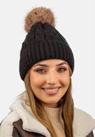 Czapki damskie - Elegancka modna czapka damska zimowa marki SCJ produkt polski 24527 -01 - miniaturka - grafika 1