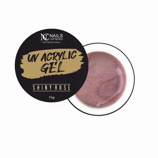NC Nails, Akrylożel UV Acrylic Gel Shiny Rose, 15 g - Utwardzacze do paznokci - miniaturka - grafika 1