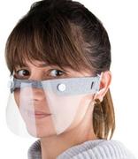 Przyłbice ochronne - Przyłbica mini maska ochronna na usta i nos wielokrotnego użytku uniwersalna szara - miniaturka - grafika 1