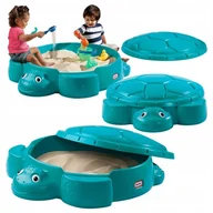 Place zabaw - LITTLE TIKES PIASKOWNICA OGRODOWA DO ZABAWY Z POKRYWĄ ŻÓŁW 2 SIEDZISKA - miniaturka - grafika 1