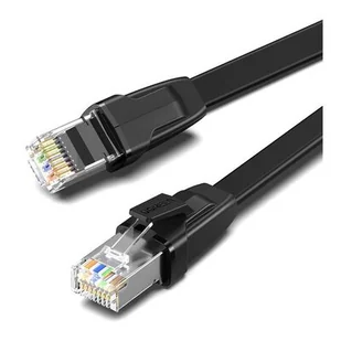 Ugreen UGREEN NW134 Płaski kabel sieciowy z metalowymi wtyczkami Ethernet RJ45 Cat.8 U/FTP 5m czarny 10983 - Kable miedziane - miniaturka - grafika 1