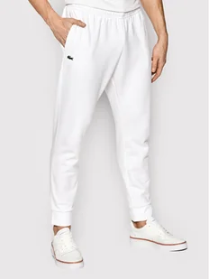 Lacoste Spodnie dresowe XH9507 Biały Regular Fit - Spodnie sportowe męskie - miniaturka - grafika 1