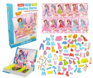 Puzzle - Układanka magnetyczna Modna Dama dla dzieci 3+ ubieranka moda ubrania 72w1 - miniaturka - grafika 1